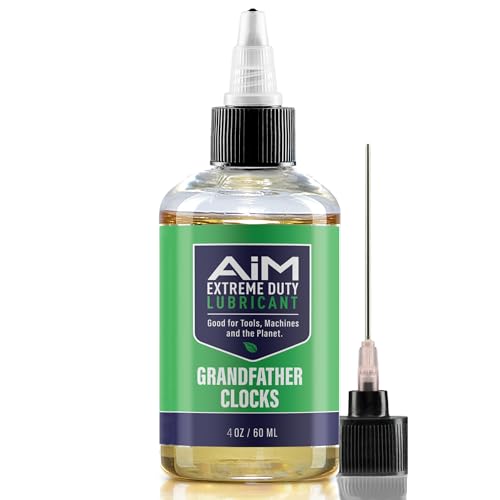 AiM Clock Oil & Cleaning Kit - 4 oz - High-Performance Clock Oil for Grandfather Clocks - Includes Pen Oiler - Essential for Antique Clock Care & Maintenance - Made in the USA - size: 4 oz Clock Oil
