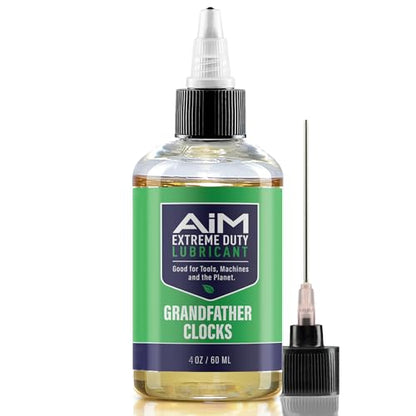 AiM Clock Oil & Cleaning Kit - 4 oz - High-Performance Clock Oil for Grandfather Clocks - Includes Pen Oiler - Essential for Antique Clock Care & Maintenance - Made in the USA - size: 4 oz Clock Oil