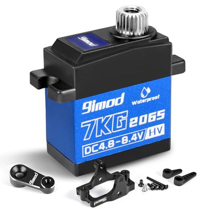 7KG Servo 2065 Micro Servo with Mount and Servo Horn Trx4m Steering Servo Waterproof High Torque Servo for TRX4M 1/18 RC Crawler Upgrade Parts