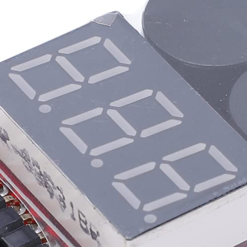 10 PCS Lipo Battery Voltage Tester, RC Low Voltage Buzzer Alarm, Battery Monitor Checker Tester for 1-8S Lipo/Li-Ion/Limn/Li-Fe, Voltage Alarm Battery