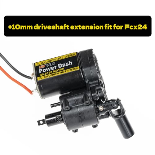 RampCrab +10mm Drive Shaft Extenders for SCX24, FCX24, 1/24 RC Crawler Car Upgrade Parts, 10 Pcs
