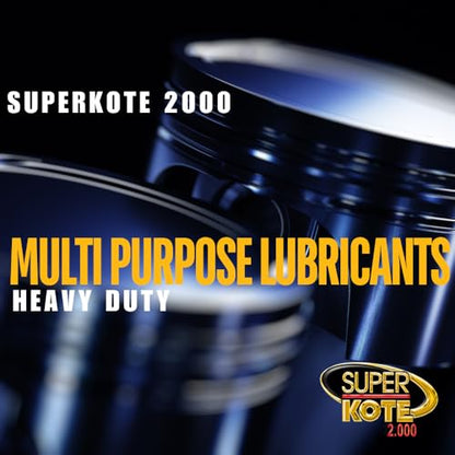 Lithium Complex Grease | Lubricant | Superkote 2000 Multipurpose | NLGI 2 | EP | High Temp | Automotive | Construction | Industry | Gear | Wheel Bearing | Axle | Bike | White | 114 gr Squeeze Tube
