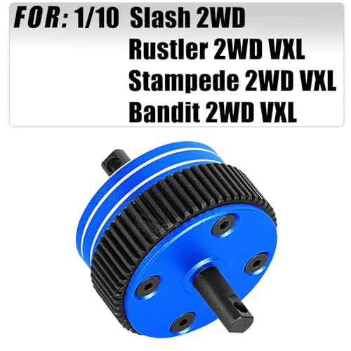 RC Upgrades Part for 1/10 Slash 2WD Rustler Stampede Bandit VXL XL-5,Aluminum Gearbox Transmission Gear Differential Transmission Gear,Navy Blue - color: Navy Blue(Upgrades Part)