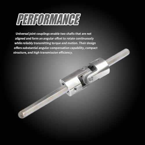 8mm to 8mm Universal Joint Coupling, D16 L42 Stainless Steel Rotatable Steering Shaft U Joint Coupler Motor Connector for DIY Model RC Car Robot - size: D16-L42-H8, style: No Keyway