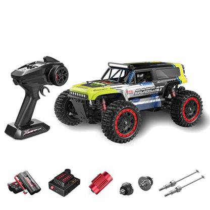 RC Crawlers, S912PRO 1/16 Scale 2.4G 4WD Brushed Full-Proportional High, Speed RC Drift Car, Gift for Him, Two Batteries Included (Green) - color: Green