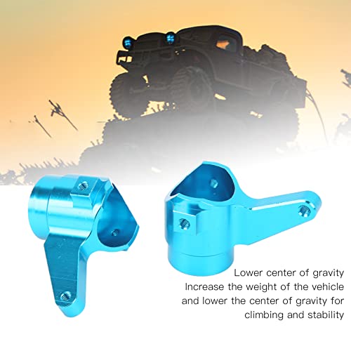 RC Steering Cup Kit High Performance Aluminum Alloy Steering Knuckle Hub Carrier for HSP Unlimited 94762 1/8 RC Car Blue 4PCS Set