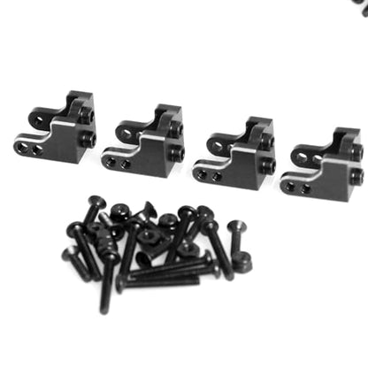 Aluminum Upper Shock Absorber Fixed Mount RC Upgraded Parts for LOSI 1/18 Mini LMT 4X4 Brushed Monster Truck RTR-LOS01026 RC Car, Black - color: Black Upper Shock Fixed Mount