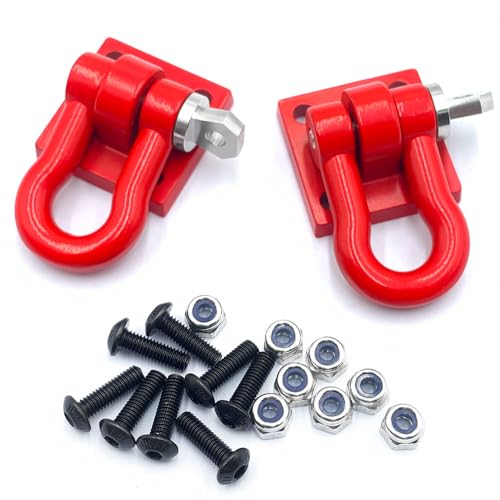 MORLORDY 2Pcs 1/6 Tow Hook Winch Shackles and Trailer Chain kit for 1/6 Axial SCX6 AXI05000 RC Truck Upgrade Part