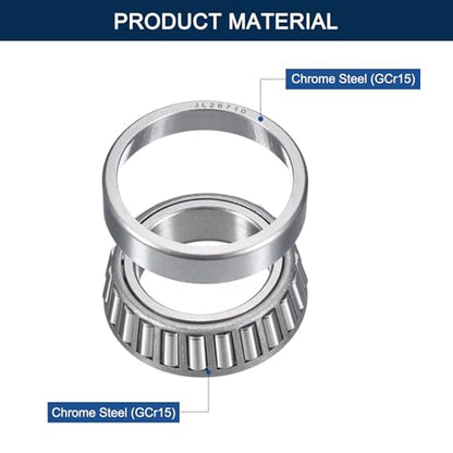 JL26749/10 Tapered Roller Bearing Cone and Cup Set | 1.75" Bore 3.265" OD 0.9374" Cup Width, Chrome Steel Taper Bearings Set, ABEC-3 - size: JL26749/JL26710