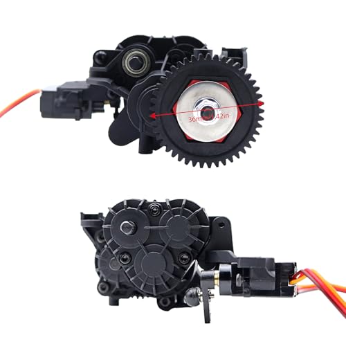 Dual Speed Gearbox with Servo and Transmission Internal Gears for 1/10 RC Crawler TRX4 TRX6 Upgrade Parts