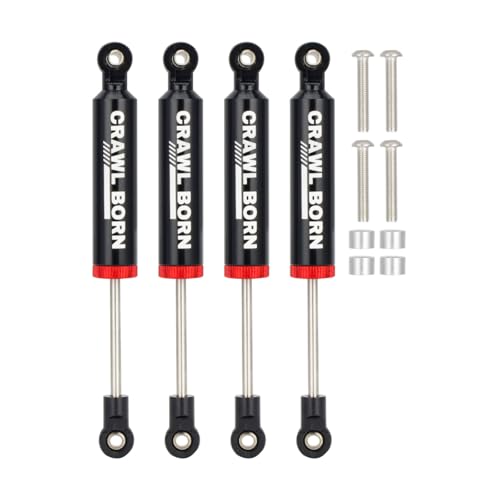 4pcs RC Shock Absorber Damper Internal Spring Built-in Spring for 1/10 RC Crawler Car Axial SCX10 I II III 90046 D90 RBX10 Wraith TRX4 MST Redcat Upgrade Parts (Black,100mm) - color: Black, size: 100mm