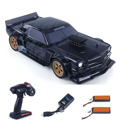 TOUCAN RC HOBBY 1/7 Racing EX07 Radio Control On-Road Car AWD RC Hypercar Adjustable Front Suspension Center Differential Disc Brake RTR - color: Black