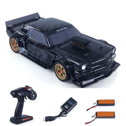 TOUCAN RC HOBBY 1/7 Racing EX07 Radio Control On-Road Car AWD RC Hypercar Adjustable Front Suspension Center Differential Disc Brake RTR - color: Black