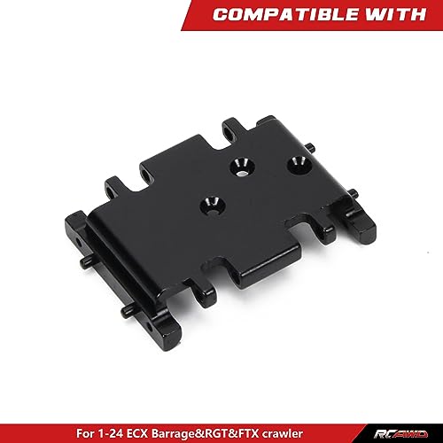 RCAWD RCAWD 6061 Aluminum Alloy Reinforced Transmission Mount for 1/24 ECX Barrage, RGT, FTX Series Upgrades Parts Black - color: Black