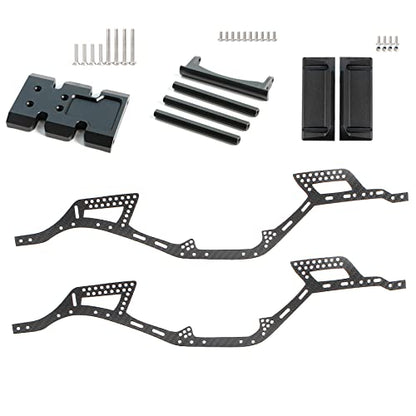 RC Frame Chassis Kit for 1/10 RC Rock Crawle, Gen2 Carbon Fiber LCG Chassis Rails Kit, 72g Lightweight Thickened Cheater Rigs Frame Rails for 1/10 RC Rock Crawler Axial SCX10 (Gen2 LCG Chassis Kit) - color: Gen2 Lcg Chassis Kit