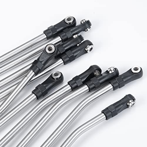 Benedict Harry 10PCS Stainless Steel Link Rod Linkage for Axial Wraith AX90018 90020 90031 90045 90056 Upgrade Parts