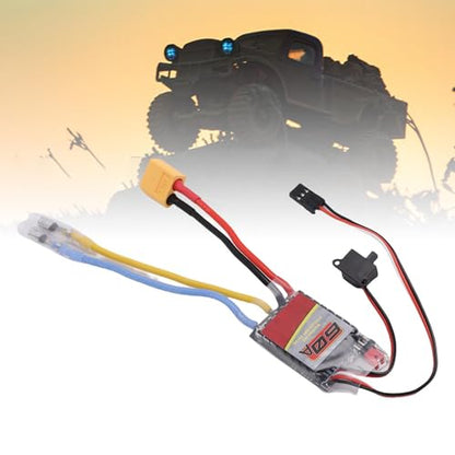 60A Brushed ESC Controller, High Performance Electric Speed Controller with Throttle Loss Protection for RC Cars Trucks and Boats