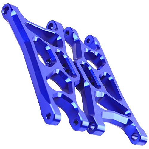 Aluminum Suspension A-Arms Set w/Tie Bar Front Rear Upgrades Parts Compatible with 1/10 Traxxas Slash 2WD RC Car,Replacement of 2555 3631 2532 (Blue) - color: Blue