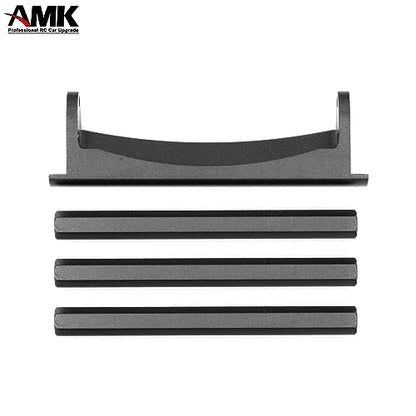 AMK Aluminum Alloy 1/10 Crawler Bumper Mount with Chassis Reinforcement Bar for LCG Frame Axial SCX10 Upgrades Element Enduro(Bumper Set) - color: Bumper Set
