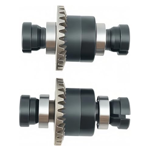 2PCS 30T 0.8Mod Differential Set for ARRMA Granite Typhon Mojave GROM (Black) | Metal,Front,Rear,1/18,1/14,ARA311177 ARA311177V2,Pre-Assembled,High Strength,Wear Resistant,Precision Fit - color: Black