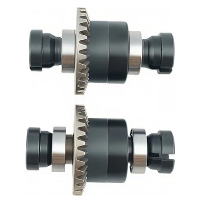 2PCS 30T 0.8Mod Differential Set for ARRMA Granite Typhon Mojave GROM (Black) | Metal,Front,Rear,1/18,1/14,ARA311177 ARA311177V2,Pre-Assembled,High Strength,Wear Resistant,Precision Fit - color: Black