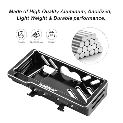 HobbyPark Aluminum Extended Battery Tray Mount Battery Expansion Kit Hold for 1/18 Traxxas TRX4M Crawler