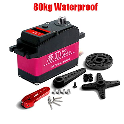 GoolRC 80kg Digital Servo 270?High Torque Servo Motor Metal Gear Waterproof for 1/5 HSP HPI RC Car Baja Car - size: 270 degree