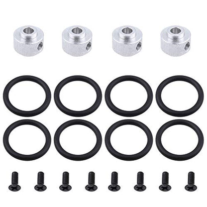 Hobbypark 4pcs RC Airplane Prop Saver 3.17mm with Screws Rubber O Rings Kit for Electric Engine Brushless Motor Shaft E Plane Replacement Parts