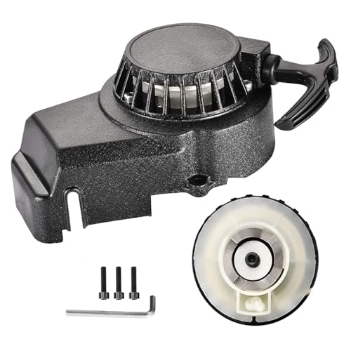 ATV Pull Starter Recoil Assembly, Recoil Start lgnition Coil with Pull Cord, 4 Wheeler Go Kart Parts Accessories, Compatible with 2 Stroke 47cc 49cc 50cc Engine Pocket Dirt Bike ATV
