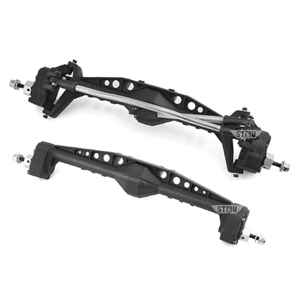 STMU 1/10 RC Crawler Front & Rear Plastic Currie F9 Portal Axle Set – Complete Upgrade for Axial Capra UTB10 1.9 UTB Models (Front and Rear Axle Assemble)