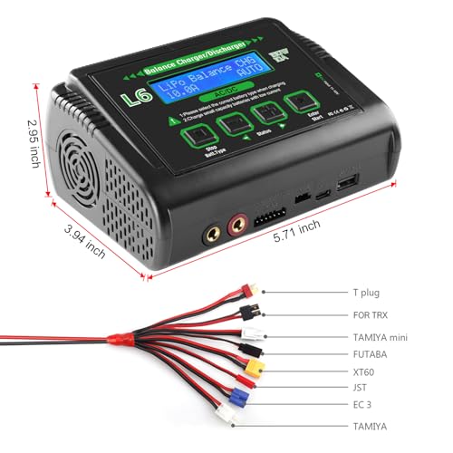 Lipo Battery Charger 150W 10A RC Battery Charger, Balance Fast Charger Discharger for LiPo/Li-ion/Life Battery(1-6s) NiMH/NiCd (1-15s) Pb Battery - color: green