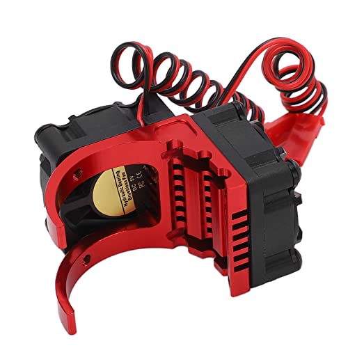 Sonew RC Motor Heatsink Cooling Fan Combo with Dual Fans and Aluminum Alloy for 550 3650 3660 3670 3674 Motors 36mm Diameter Red (Red) - color: Red
