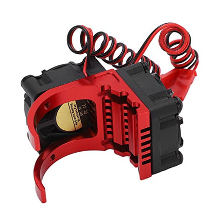 Sonew RC Motor Heatsink Cooling Fan Combo with Dual Fans and Aluminum Alloy for 550 3650 3660 3670 3674 Motors 36mm Diameter Red (Red) - color: Red