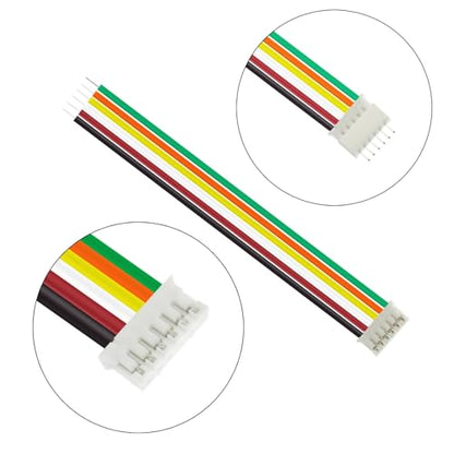 80Pcs Jst 2.0 Ph 6 Pin Connector Plug,Include 40pcs Mini 6 Pin Jst Ph2.0 Connector Plug Female with 150mm Cable Wire & 40pcs Male Micro Jst Ph2.0mm 6 Pin Connector Kit - size: Jst-2.0-Ph-6Pin-40pcs