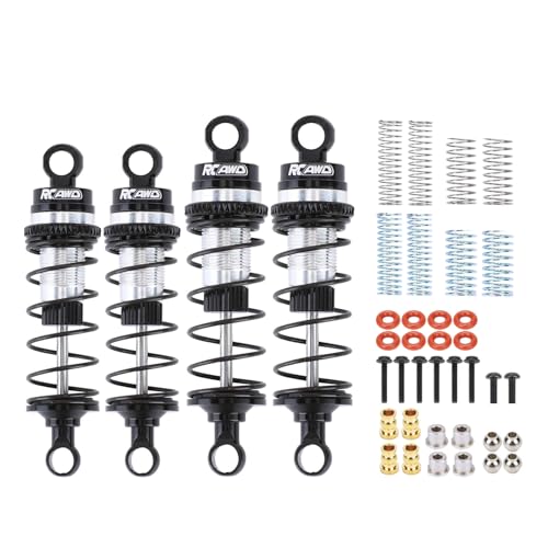 RCAWD Alloy Front Rear Shock for Losi 1/16 Mini-B 1/18 Mini-T Shocks Series Upgrades Part Black - color: Black