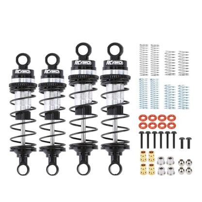 RCAWD Alloy Front Rear Shock for Losi 1/16 Mini-B 1/18 Mini-T Shocks Series Upgrades Part Black - color: Black