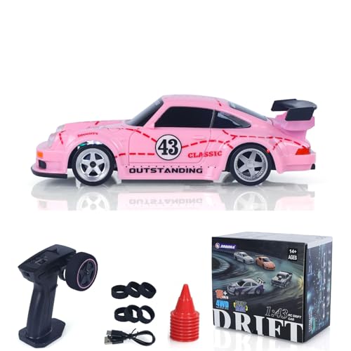 TOUCAN RC HOBBY 1/43 2.4G Radio Control Drift Car Racing Vehicles High Speed 15KM/H 4WD Mini Car Model Battery Lights RTR Gift for Ages 14+ - color: 4305a