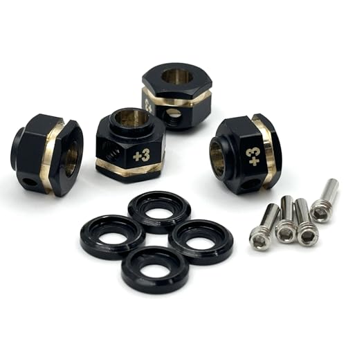 12mm Wheel Hex Hub Extension Adapters for TRX4 TRX6 RC Crawlers, CNC Machined Brass Wheel Spacers (8mm) - style: 8mm