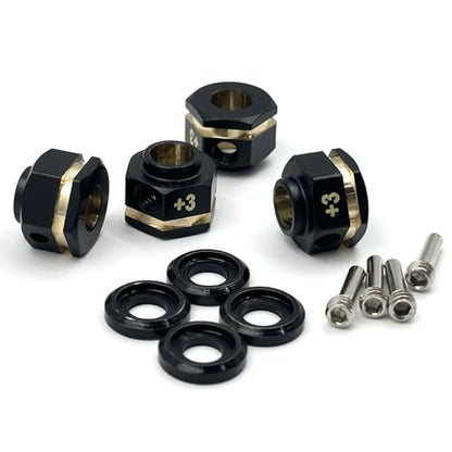 12mm Wheel Hex Hub Extension Adapters for TRX4 TRX6 RC Crawlers, CNC Machined Brass Wheel Spacers (8mm) - style: 8mm