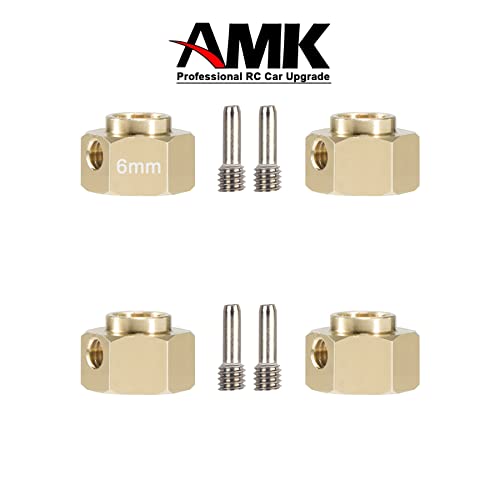 4pcs Brass Extended Wheel TRX4 Brass 6mm Wheel Hex Extended Adapter for RC Crawler TRX4 TRX-4 1/10 RC Hex Wheel Hubs Adapters (4pcs 6mm Wheel Hubs Adapters) - color: 4pcs 6mm Wheel Hubs Adapters