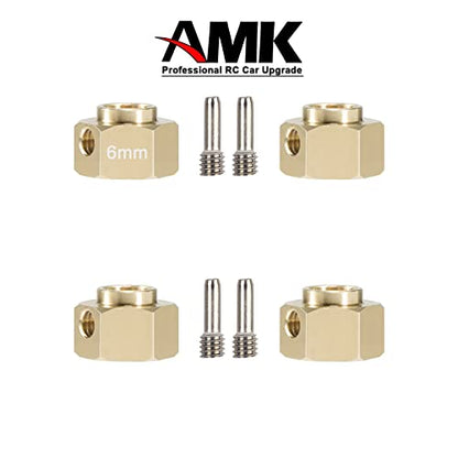 4pcs Brass Extended Wheel TRX4 Brass 6mm Wheel Hex Extended Adapter for RC Crawler TRX4 TRX-4 1/10 RC Hex Wheel Hubs Adapters (4pcs 6mm Wheel Hubs Adapters) - color: 4pcs 6mm Wheel Hubs Adapters