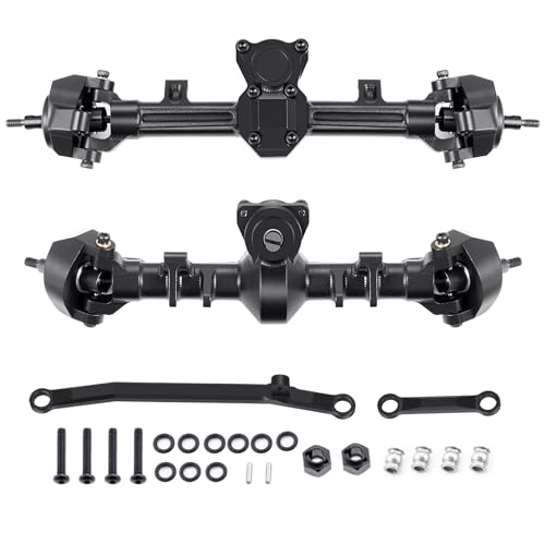 Aluminum Front Axle +4mm Extended for Axial SCX24 1/24th RC Crawler | SCX-24 Deadbolt JLU C10 Gladiator Upgrades Parts - color: Front Axle