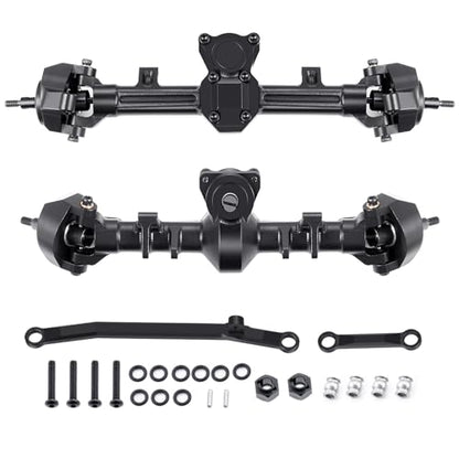 Aluminum Front Axle +4mm Extended for Axial SCX24 1/24th RC Crawler | SCX-24 Deadbolt JLU C10 Gladiator Upgrades Parts - color: Front Axle
