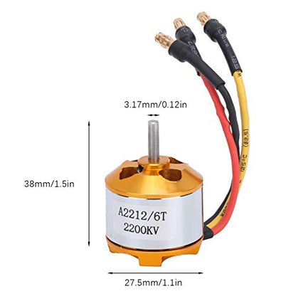 RC Plane Motor Kit for RC Plane Helicopter, Professional 6035 Propeller RC Remote Control Aircraft 40A XT60T ESC Combo Kit Complete Motors SG90 Servo 2212 KV2200 Brushless Motor