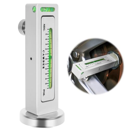 Ziopetru 1 Pack Magnetic Camber Gauge, Wheel Alignment Tool for Automotive | PC plastic body, magnetic base. -5 to 5 deg range. Measures caster/camber. Lightweight for DIY home use. - size: 1 PACK