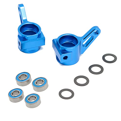 Alloy Steering BlocksRear Stub Axle Carriers for 2WD 1/10 Slash, Stampede, Rustler, Nitro Slash-Replaces Part of 3736 (Pair),Blue - style: Front Stub Axle-Blue