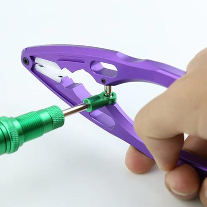 RC Car Toys For 1/8 1/10 1pc 6 IN 1 Metal Shock Absorber Pliers Rod Ball Clamp Multi-function Tool RC Crawler Car(Purple) - color: Purple