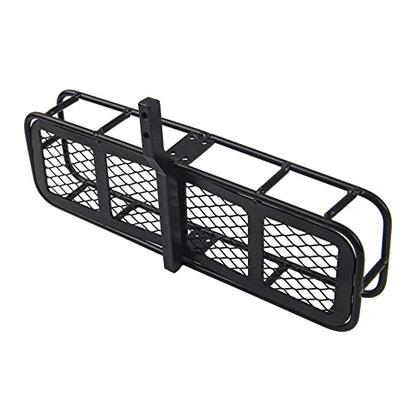 Metal 6.41"x1.92" RC Back Hitch Cargo Carrier Luggage Basket Rear Carrier Mount Trailer Compatible with RC4WD Traxxas TRX4 Axial SCX10 90046 SCX10 III D90 Redcat Gen7 1/10 RC Crawler Car
