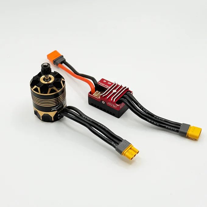 Furitek Vortex-X Brushless Sensored Power System with 3.17mm Shaft Motor for Losi 1/18 Mini LMT - Remote Control Car, RC Car, RC Crawler 1/18 Scale Electronics (FUR-2677)
