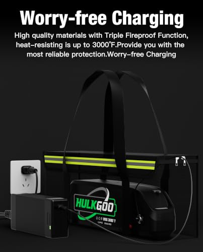Fireproof Explosion-Proof Waterproof Ebike Battery Storage Bag - Safe Case for Lithium/Lipo Batteries (19.3 x 4.3 x 7 Inch) - size: 19*4.3*7 inch